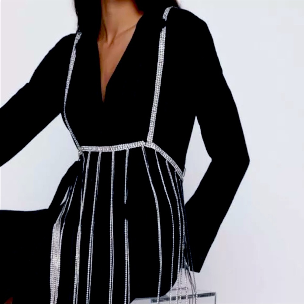 Zara rhinestone dress accessory